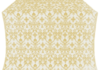 Thebroniya silk (rayon brocade) (white/gold)