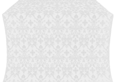 Thebroniya silk (rayon brocade) (white/silver)