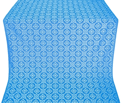 Poutivl' silk (rayon brocade) (blue/silver)