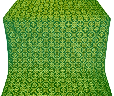 Poutivl' silk (rayon brocade) (green/gold)