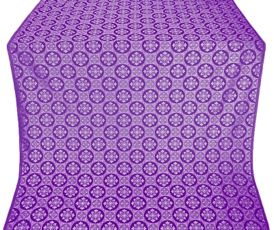 Poutivl' silk (rayon brocade) (violet/silver)