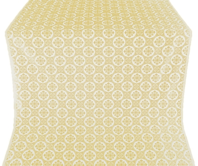 Poutivl' silk (rayon brocade) (white/gold)
