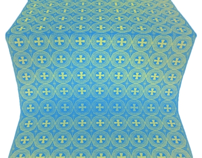 St. George Cross metallic brocade (blue/gold)