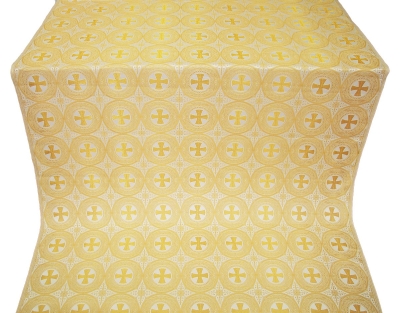 St. George Cross metallic brocade (white/gold)