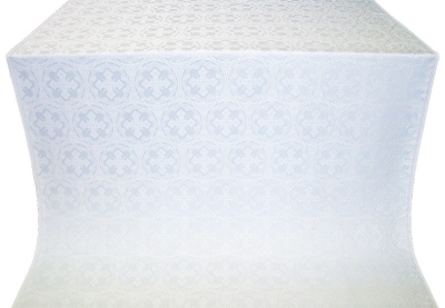 Paschal Cross silk (rayon brocade) (white/silver)
