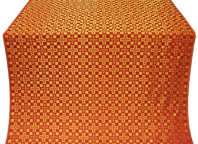 Verona silk (rayon brocade) (red/gold)