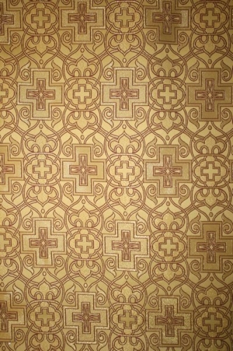 Wrought Cross metallic brocade (yellow/gold)