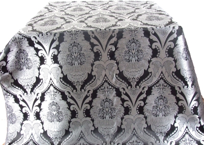 Vase metallic brocade (black/silver)
