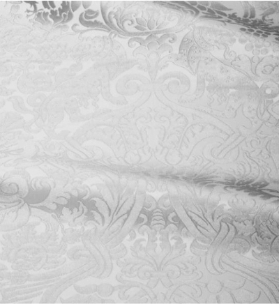 Damask metallic brocade (white/silver)