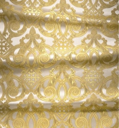 Terem metallic brocade (white/gold)