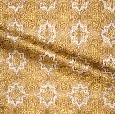 Colchis metallic brocade (white/gold)