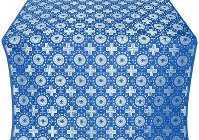 Mira Lycia silk (rayon brocade) (blue/silver)