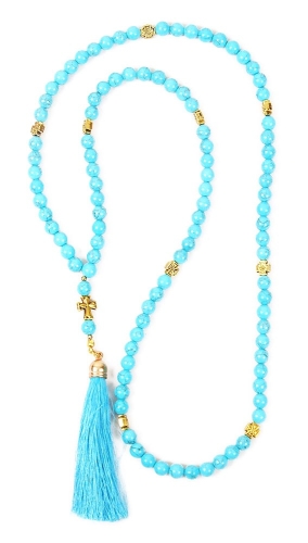 Orthodox prayer rope 100 knots - Turquoise