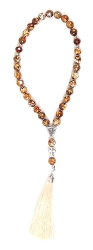 Orthodox prayer rope 30 knots - Tiger agate