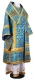 Bishop vestments - Custodian metallic brocade B (blue-gold), Standard crosses with Economy galloons