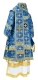 Bishop vestments - Custodian rayon brocade B (blue-gold), Standard design, back
