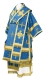 Bishop vestments - Eufrosiniya metallic brocade B (blue-gold), Premium design