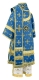 Bishop vestments - Belozersk metallic brocade B (blue-gold), Standard design, back