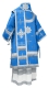 Bishop vestments - Eufrosiniya metallic brocade B (blue-silver), Premium design, back
