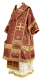 Bishop vestments - Eufrosiniya metallic brocade B (claret-gold), Standard design