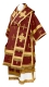 Bishop vestments - Eufrosiniya metallic brocade B (claret-gold), Premium design