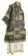 Bishop vestments - Eufrosiniya metallic brocade B (black-gold), Standard design, back