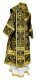 Bishop vestments - Alania metallic brocade B (black-gold) back, Standard design