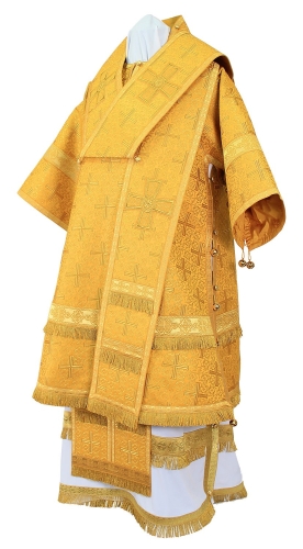 Bishop vestments - metallic brocade B (yellow-gold)