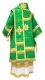 Bishop vestments - Eufrosiniya metallic brocade B (green-gold), Premium design, back