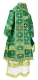 Bishop vestments - Custodian rayon brocade B (green-gold), Standard design, back