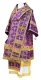 Bishop vestments - Custodian rayon brocade B (violet-gold), Standard design