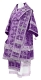 Bishop vestments - Custodian rayon brocade B (violet-silver), Standard design