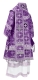 Bishop vestments - Custodian rayon brocade B (violet-silver), Standard design, back