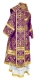 Bishop vestments - Alania metallic brocade B (violet-silver) back, Standard design