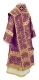 Bishop vestments - Theophania metallic brocade B (violet-silver) back, Standard design
