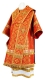 Bishop vestments - Pokrov metallic brocade B (red-gold), Standard design (with embroidered icon)