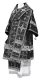 Bishop vestments - Custodian rayon brocade B (black-silver), Standard design