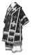 Bishop vestments - Belozersk metallic brocade B (black-silver), Standard design