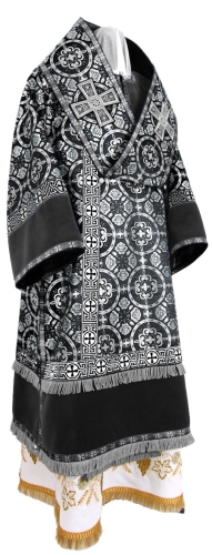 Bishop vestments - metallic brocade B (black-silver)