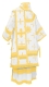 Bishop vestments - Eufrosiniya metallic brocade B (white-gold), Premium design, back