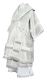 Bishop vestments - metallic brocade B (white-silver)