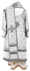 Bishop vestments - Posad metallic brocade B (white-silver), Standard design, back
