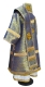 Bishop vestments - Milette metallic brocade BG1 (blue-gold), Standard design, back