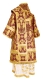 Bishop vestments - Chalice metallic brocade BG1 (claret-gold) back, Economy design
