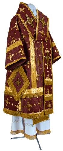 Bishop vestments - metallic brocade BG1 (claret-gold)