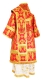 Bishop vestments - Chalice metallic brocade BG1 (red-gold) back, Economy design