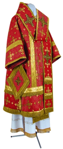 Bishop vestments - metallic brocade BG1 (red-gold)