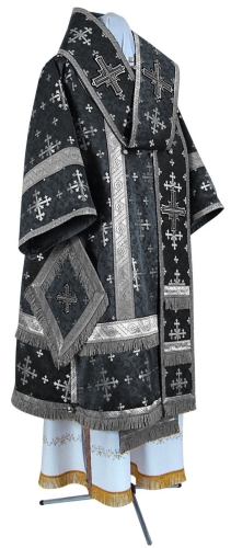 Bishop vestments - metallic brocade BG1 (black-silver)