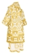 Bishop vestments - Chalice metallic brocade BG1 (white-gold) back, Economy design