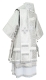 Bishop vestments - Milette metallic brocade BG1 (white-silver) back, Standard design